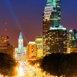 Center City Philadelphia Night by Olivier Le Queinec