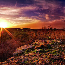 Chalk Mountain At Sunset by Dean Fikar