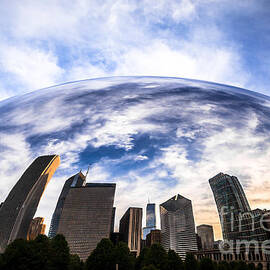 Chicago Bean Cloud Gate Skyline by Paul Velgos