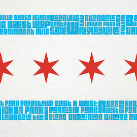 Chicago Flag Neighborhoods by Mike Maher