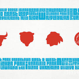 Chicago Flag Sports Teams by Mike Maher