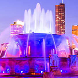Chicago Panoramic Picture with Buckingham Fountain  by Paul Velgos