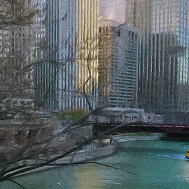 Chicago River Sunset by Jeffrey Kolker