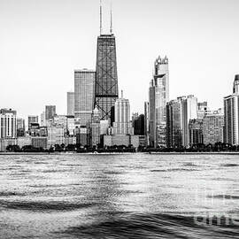 Chicago Skyline Hancock Building Black and White Photo by Paul Velgos
