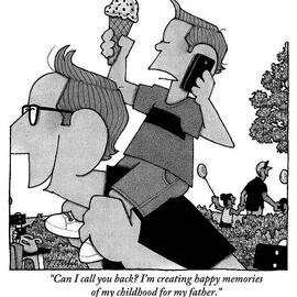 Child On Father's Shoulders by William Haefeli