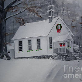Christmas Card - Snow - Gates Chapel by Jan Dappen