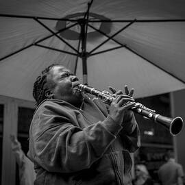 Clarinet Player in New Orleans by David Morefield