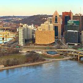 Clear Skies Over Pittsburgh Panorama by Adam Jewell