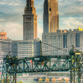 Cleveland Skyline and the Flats I by Clarence Holmes