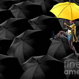 Clowning on Umbrellas 03-a13-1 by Variance Collections