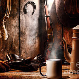 Coffee at the Cabin by Olivier Le Queinec