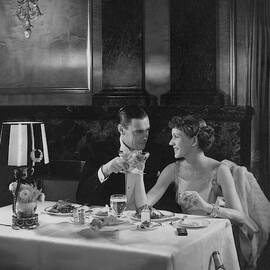 Colin Clive And Rose Hobart At Waldorf by Edward Steichen