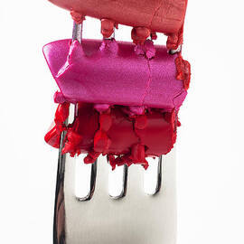 Colored lipstick On Fork by Garry Gay