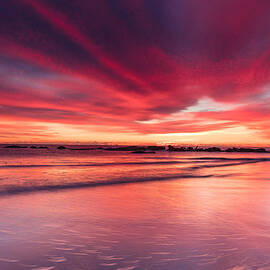 Coming Soon Sunrise At Hampton Beach by Jeff Sinon