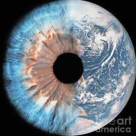 Composite of earth and eye by Spl