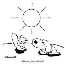 Consider Yourself Chased by Charles Barsotti