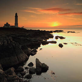 Corsewall Lighthouse Sunset by Grant Glendinning