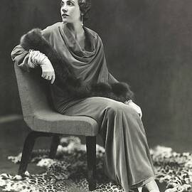 Countess Celani Lepri Wearing A Velvet Dress by George Hoyningen-Huene