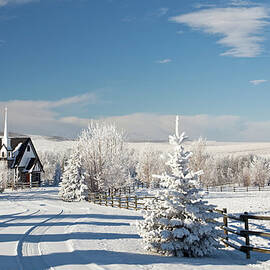Country Church In Winter by Imaginegolf