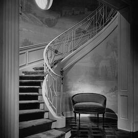 Curving Staircase In The Home Of  W. E. Sheppard by Maynard Parker