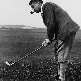 Cyril Tolley Playing Golf by Artist Unknown