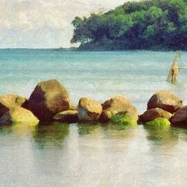 Danish Coast on the Rocks by Jeffrey Kolker