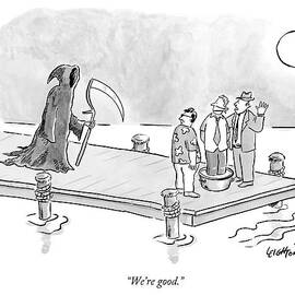 Death Approaches Two Mobsters Threatening A Man by Robert Leighton