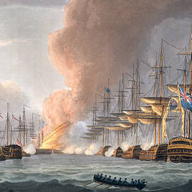 Destruction Of The Danish Fleet by Thomas Whitcombe