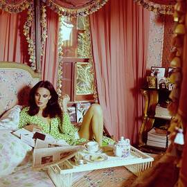 Diane Von Furstenberg In Her Bedroom by Horst P. Horst