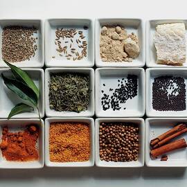 Dishes Of Spices by Romulo Yanes