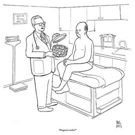 Doctor Offers Patient A Fortune Cookie by Paul Noth