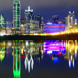 Downtown Dallas Skyline Reflections by Matthew Visinsky