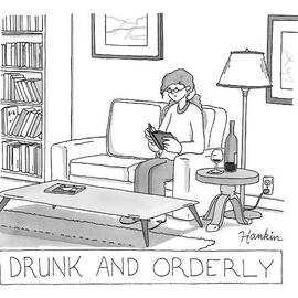 Drunk And Orderly -- A Woman Reads A Book by Charlie Hankin