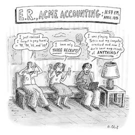 E. R., Acme Accounting:
 11:57 P.m., April 14th by Roz Chast