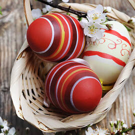 Easter Egg in basket by Jelena Jovanovic