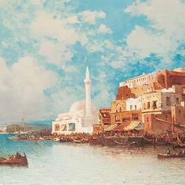 Eastern Harbor by Jean Baptiste Henri Durand-Brager