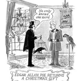 Edgar Allan Poe Returns A Christmas Gift by Edward Frascino