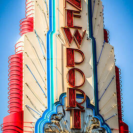 Edwards Big Newport Theatre Sign in Newport Beach by Paul Velgos