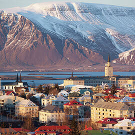 Elevated View Over Reykjavik, Iceland by Travelpix Ltd