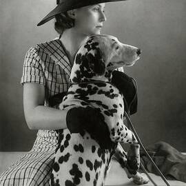Elizabeth Blair With A Dalmatian by Edward Steichen
