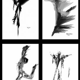 Emotions in Black - Abstract Quad by Rafael Salazar