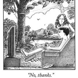 Eve Offers Adam An Apple by Harry Bliss