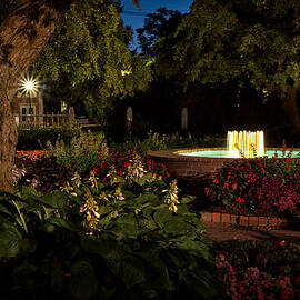 Evening In The Garden Prescott Park Gardens At Night by Jeff Sinon