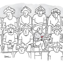 Fans At A Football Game Sit In The Stands Wearing by Julian Rowe