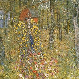 Farm Garden With Crucifix by Georgia Clare