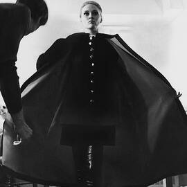 Faye Dunaway Wearing A Melton Coat by Jack Robinson