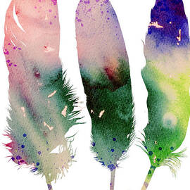 Feathers 4 by Watercolor Girl