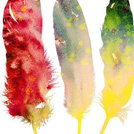 Feathers 5 by Watercolor Girl