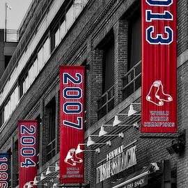 Fenway Boston Red Sox Champions Banners by Susan Candelario