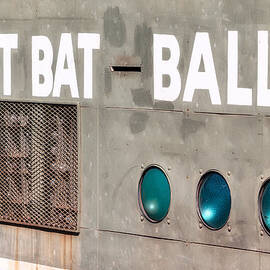 Fenway Park At Bat - Ball Scoreboard by Susan Candelario